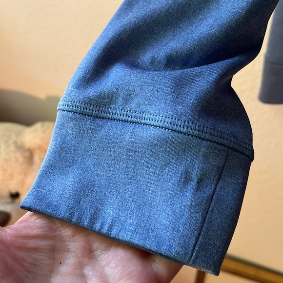 KJUS Mid-Zip Front Stylish Golf Shirt Men’s 52 L Powder Blue Long Sleeve - Picture 6 of 12